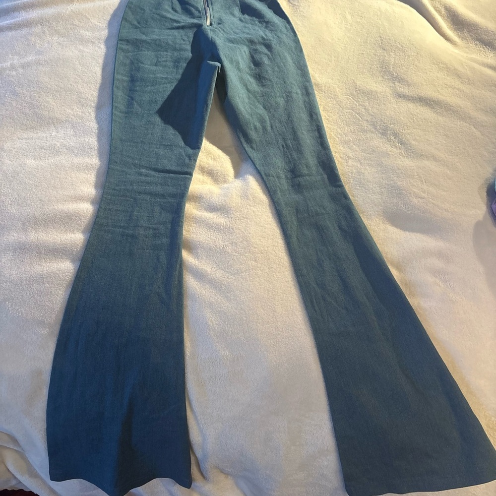 REHAB Denim Flared Pants with Silver Detailing NWT!! - Picture 3 of 6